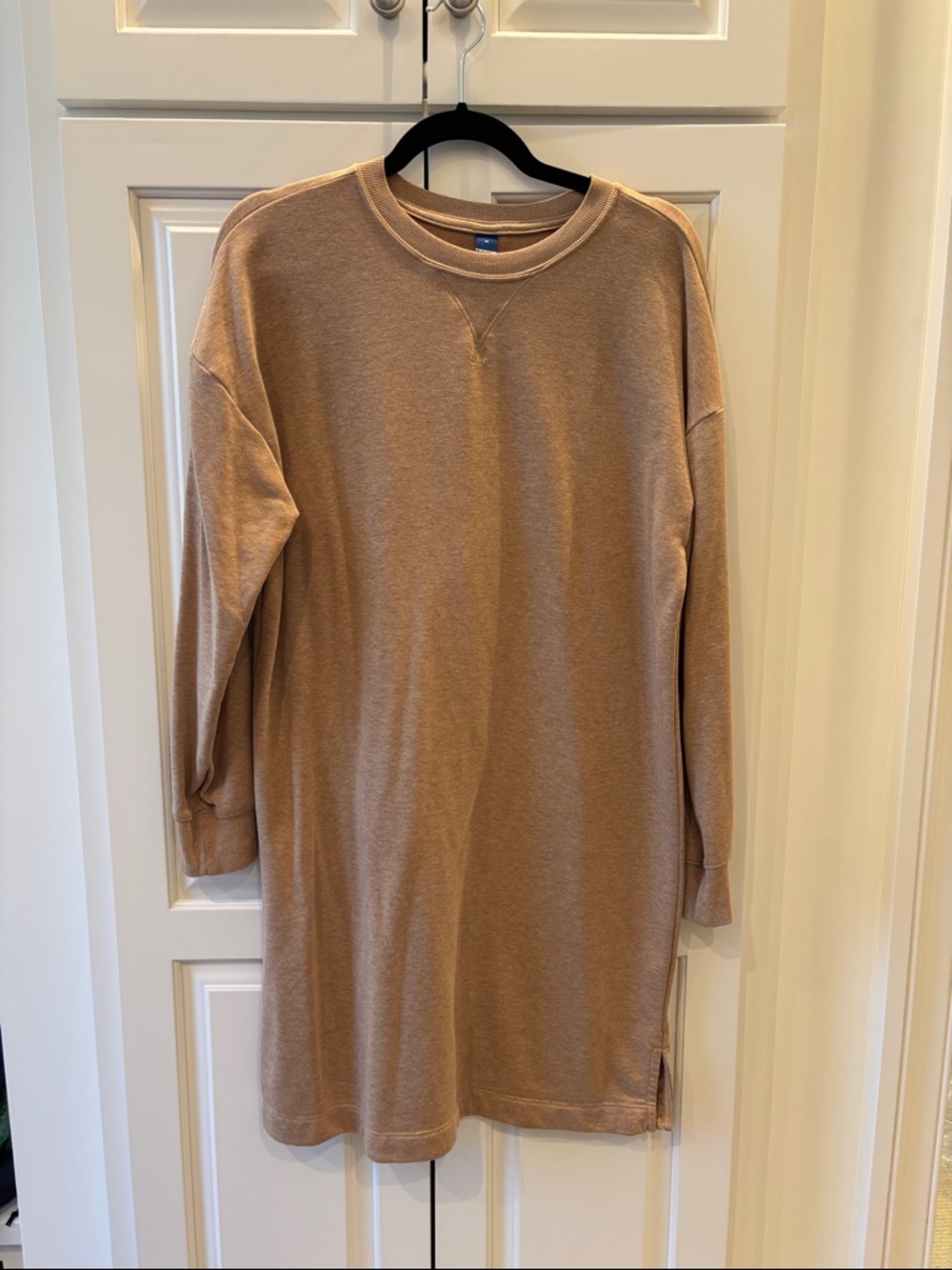 Old Navy Tan Long Sleeve Sweatshirt Dress